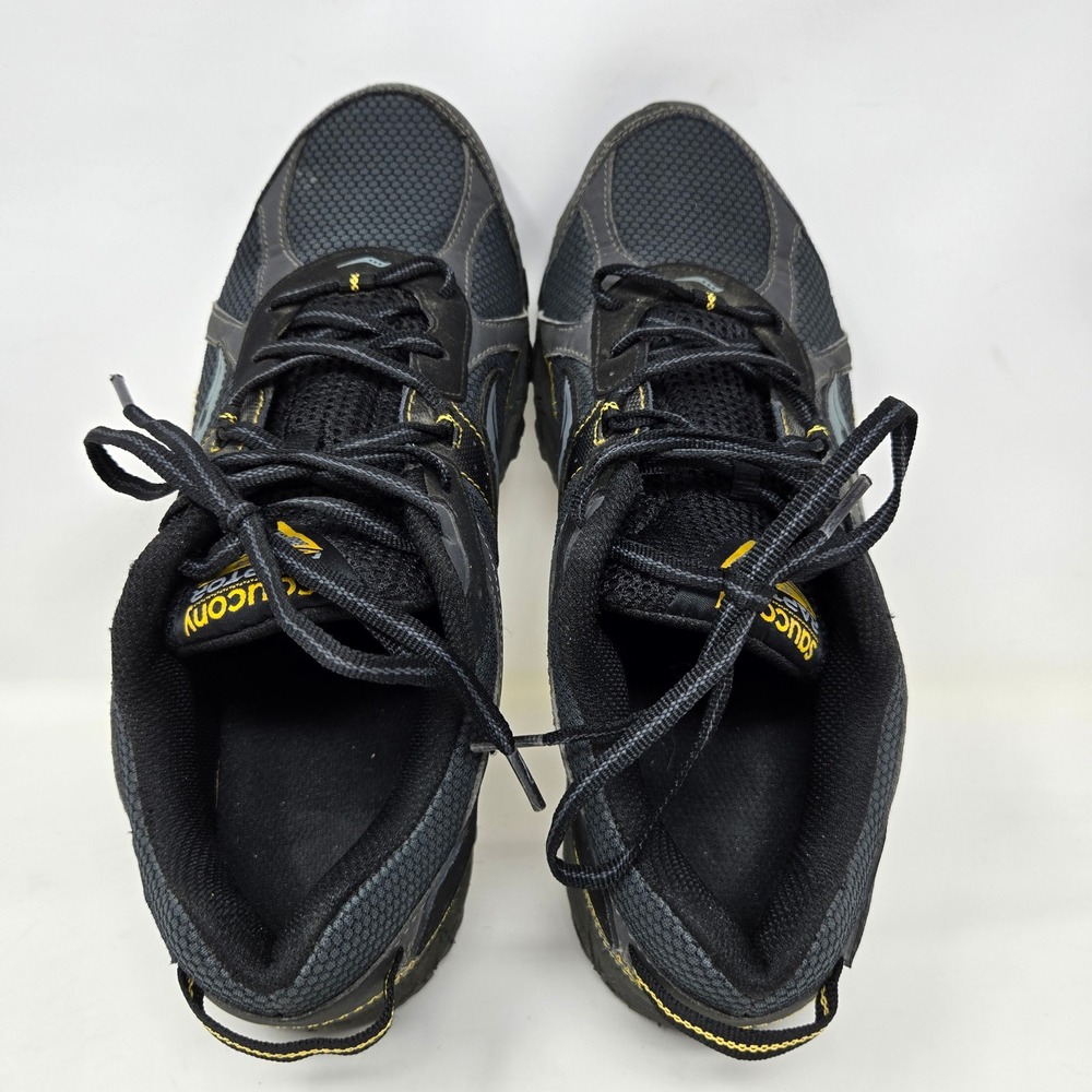 Saucony Raptor TR Mens Trail Running Shoes Black Grey Yellow S25283-1 Size 10 - Picture 12 of 12